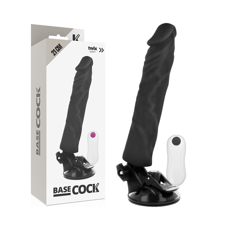 Godemichet Ventouse Vibrant 21 CM BASECOCK