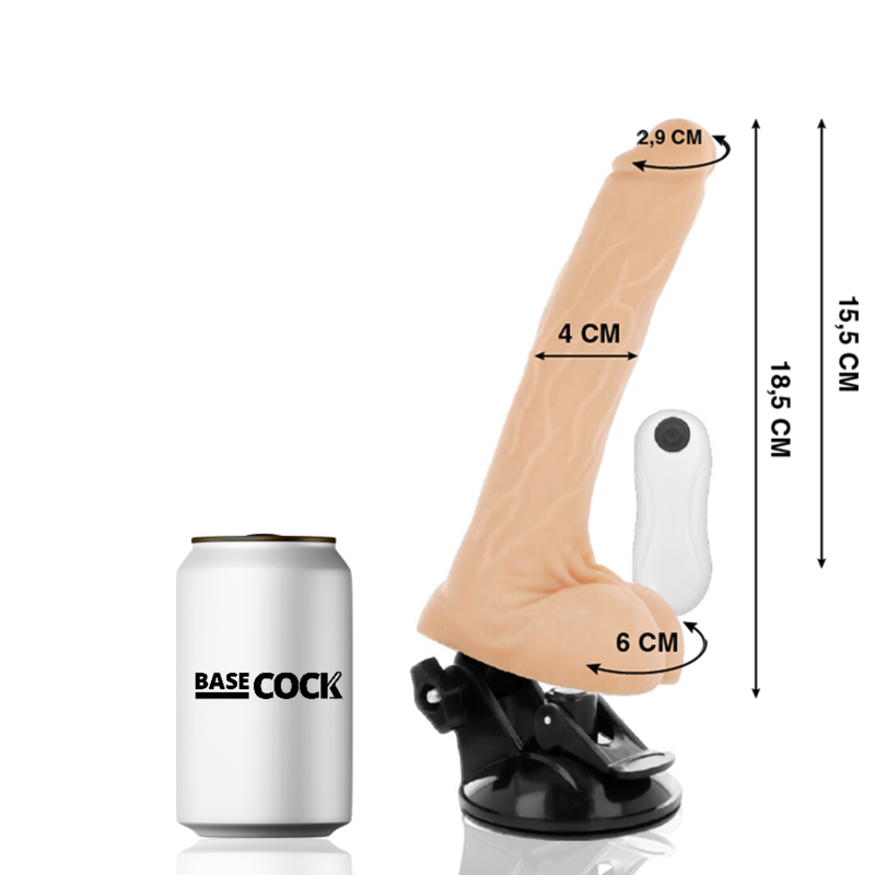 Gode Réaliste En Silicone Télécommandé BASECOCK