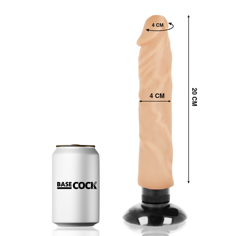 Gode Vibrant Ventouse 20 CM BASECOCK