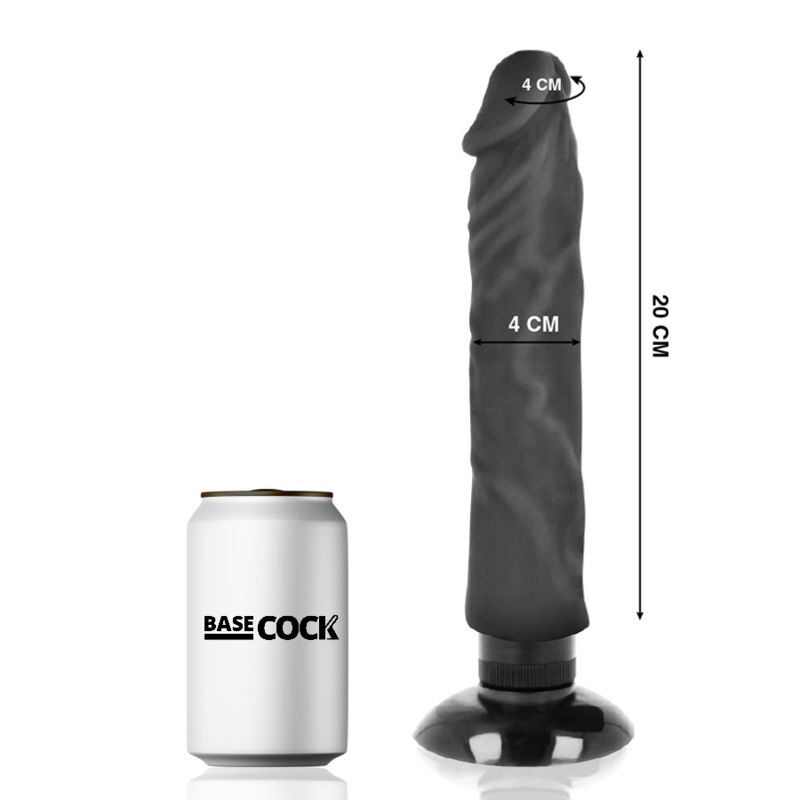 Gode Vibrant Ventouse 20 CM BASECOCK