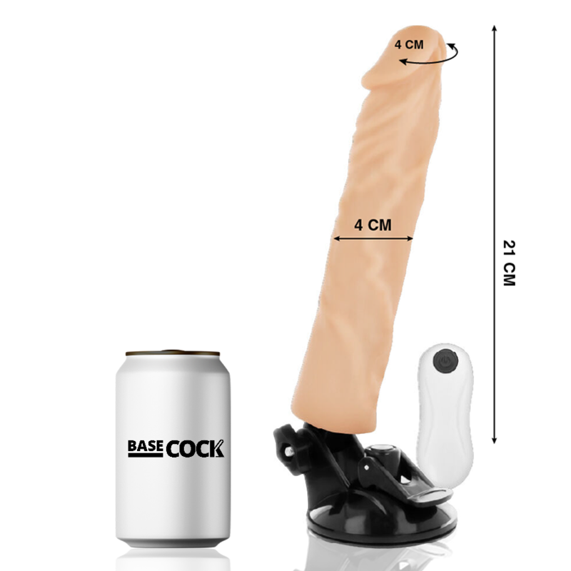 Godemichet Ventouse Vibrant 21 CM BASECOCK