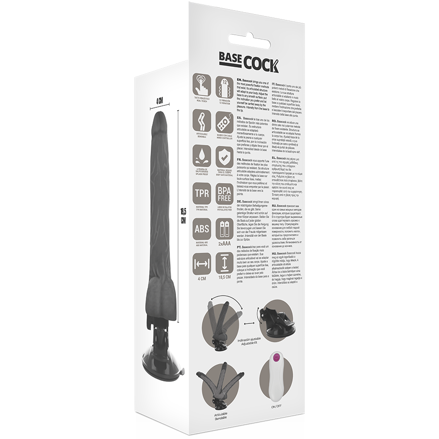 Gode Réaliste En Silicone Télécommandé BASECOCK