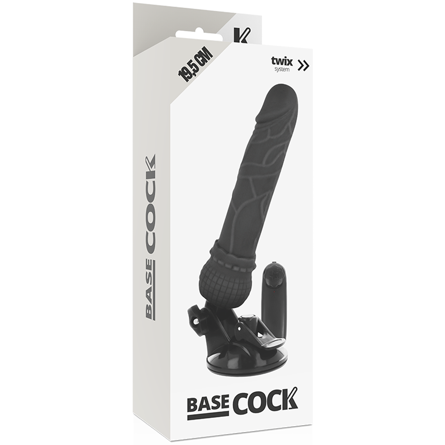 Gode Ventouse Vibrant Télécommandé - 19.5 CM BASECOCK