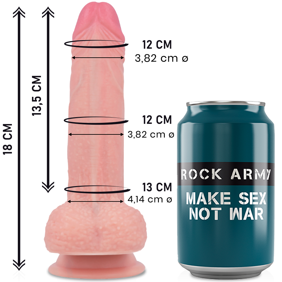 Godemichet En Silicone Réaliste 18 CM ROCK ARMY