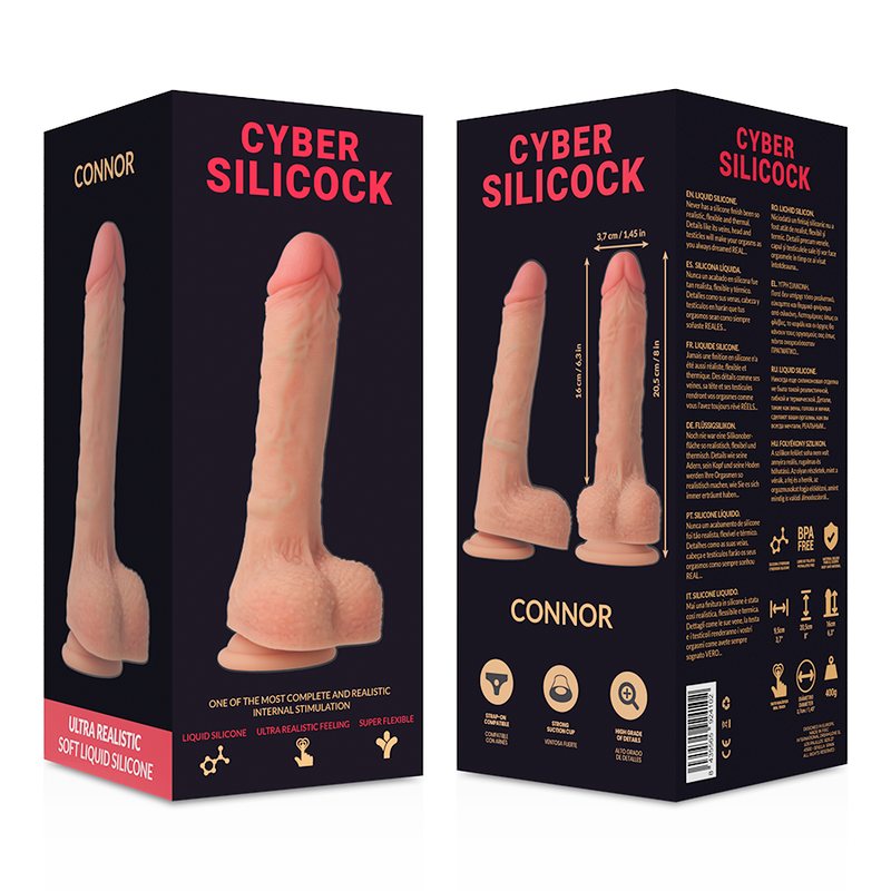 Gode Ventouse Réaliste En Silicone - 20.5 CM CYBER SILICOCK