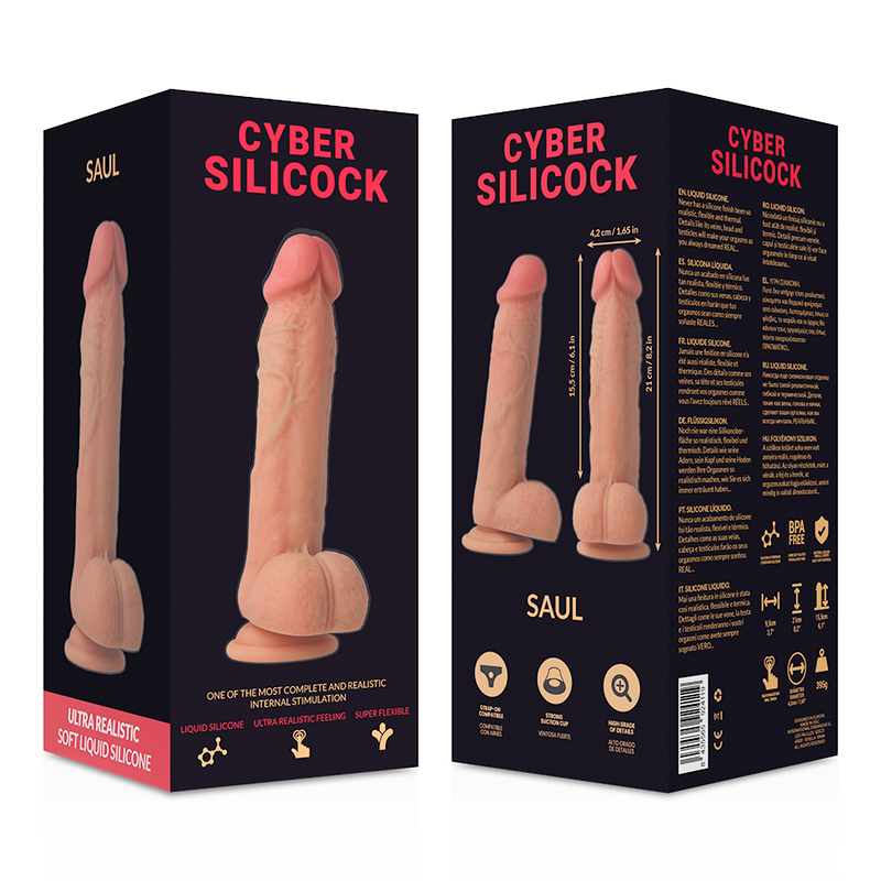 Gode Ventouse Réaliste En Silicone - 21 CM CYBER SILICOCK